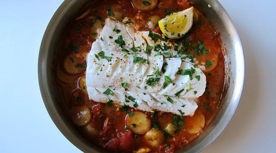 Cod with garlicky tomatoes  potatoes-05