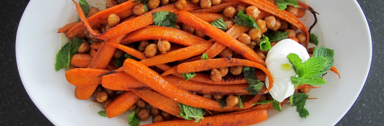 Spice Roasted Carrots and Chickpeas