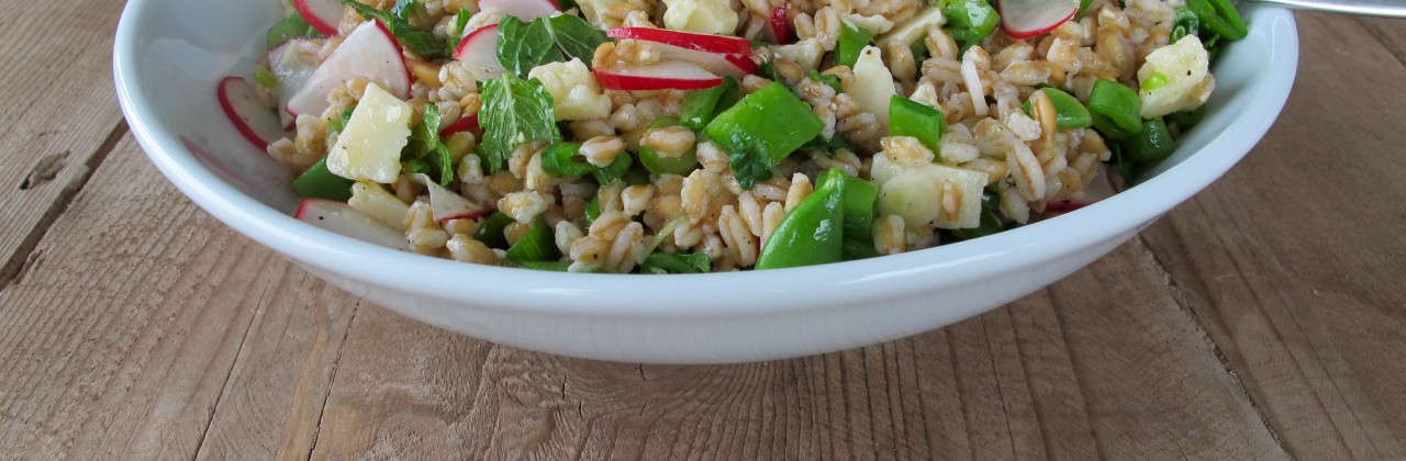 Farro Salad with Snap Peas and Parmesan