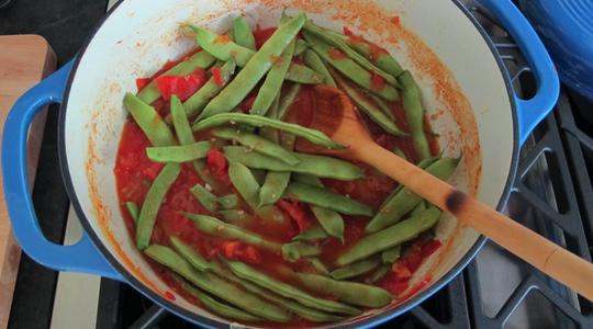 Stewy green beans and tomatoes-11